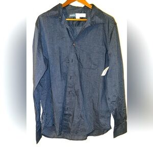 Brand new with tags men’s large old navy button up long sleeve navy blue